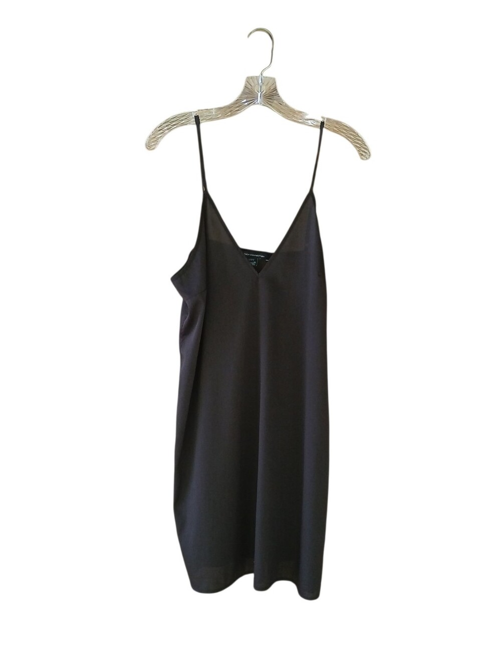 French Connection Black V Neck Chemise Size 12
